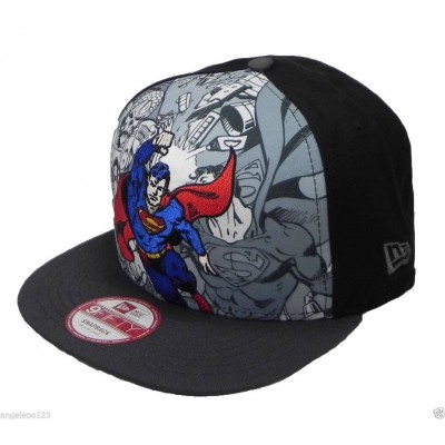 New Era Superman Hat DC Comics Hero Break  Snapback Cap Adjustable Black  eb-93406118